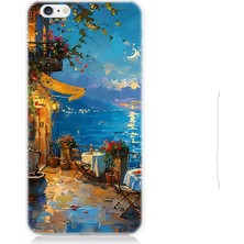 Teknomeg Apple iPhone 6 Uyumlu Renkli Sahil  Desenli Silikon Kılıf