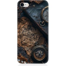 Teknomeg Apple iPhone 7 Uyumlu Eski Harita  Desenli Silikon Kılıf