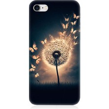 Teknomeg Apple iPhone 8 Uyumlu Üfleyen Çiçek  Desenli Silikon Kılıf