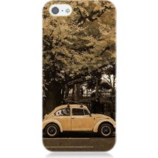 Teknomeg Apple iPhone 5 Uyumlu Klasik Vosvos  Desenli Silikon Kılıf