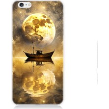 Teknomeg Apple iPhone 6 Plus Uyumlu Ay ve Tekne  Desenli Silikon Kılıf