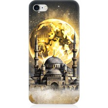 Teknomeg Apple iPhone 7 Plus Uyumlu Ay ve Cami  Desenli Silikon Kılıf