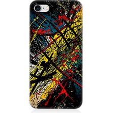 Teknomeg Apple iPhone 7 Plus Uyumlu Renkli Soyut  Desenli Silikon Kılıf