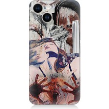 Teknomeg Apple iPhone 14 Plus Uyumlu Soyut Kadın  Desenli Silikon Kılıf