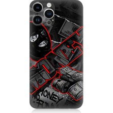 Teknomeg Apple iPhone 13 Pro Max Uyumlu Pembe Ağaç  Desenli Silikon Kılıf