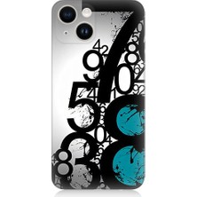 Teknomeg Apple iPhone 14 Uyumlu Sayısal Karmaşa  Desenli Silikon Kılıf
