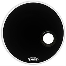 Evans BD18REMAD Deri 18 Emad Resonant Siyah Kick Ön Süngerli-Delik