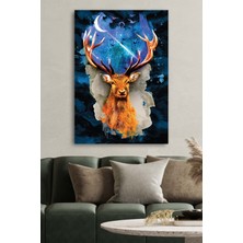 Limitless Design Hd Baskı Kanvas Tablo Baskılı Dekoratif Yağlıboya Sürreal Geyik Ay Gece Ev Ofis Otel Dekor Hediyelik Tablo