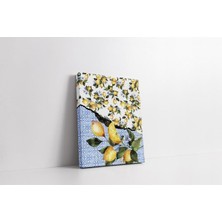 Limitless Design Hd Baskı Kanvas Tablo Limon ve Blue Blanc Tema 1288