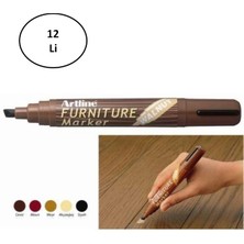 TURK Artline Furniture Ahşap Marker Ek 95 Walnut Ceviz 12'li