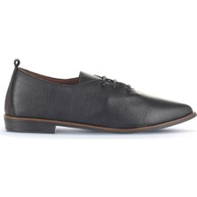 Bueno Shoes Siyah Deri Kadın Günlük Ayakkabı 01WD3706 01WD3706