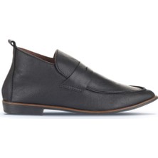 Bueno Shoes Siyah Deri Kadın Düz Bot 01WD3707 01WD3707