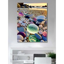 Limitless Design Renkli Taşlar 2-Hd Baskı Kanvas Tablo Salon Oturma Yatak Odası Ofis Antre Cafe Için Duvar Dekoru