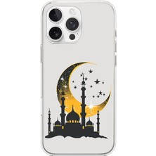 Zeyno Apple iPhone 14 Pro Uyumlu Hilal Camii Desenli Silikon Kılıf