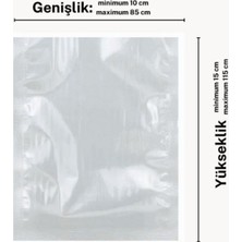 Oto Kılıf Paspas & Vakum Poşetler 20x25 cm Endüstriyel ve Gıda Düz Tip Vakum Makinesi Poşeti 50 Adet - 110 Mic.