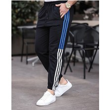 Erkek  Lastik Paça Şeritli Sportif Eşofman Altı