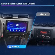 Dacia DUSTER(2018-2024 Yıl)2gb Ram 32GB Rom Hafıza Multimedya Android Sürüm 13 Kablosuz Carplay Navigasyon 10 Inç Kran