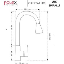 Polex Cristalux Lux Spiralli Mutfak Evye Bataryası