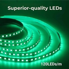 ATEK LED Şerit LED 5 Metre Yeşil 50*50 LED 12 Volt Adaptör Girişli