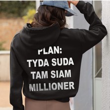 Swozz Plan: Tyda Suda Tam Sıam Mıllıoner Baskılı Trend  Oversize Hoodie Rusya Trend