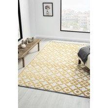 Ipar Hardal Çift Taraflı Dokuma Kilim Balkon Mutfak Oturma Odası Halısı Ip0039 80 x 150