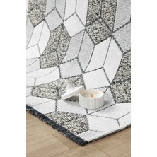Bukle Krem Kaymaz Taban Makinede Yıkanabilir Kilim Balkon Mutfak Halısı Bk476 80 x 150
