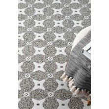 Bukle Krem Kaymaz Taban Makinede Yıkanabilir Kilim Balkon Mutfak Halısı Bk478 80 x 150