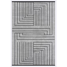 Eko Gri Kaymaz Taban Kilim Balkon Mutfak Oturma Odası Halısı Yoluk Eko339 100 x 200