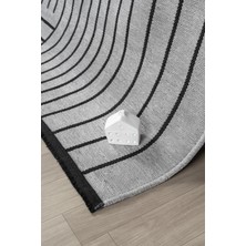 Eko Gri Kaymaz Taban Kilim Balkon Mutfak Oturma Odası Halısı Yoluk Eko339 100 x 200