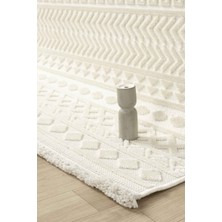 Harmoni Beyaz Salon Oturma Odası Çocuk Odası Yatak Odası Halısı Hrm209 80 x 150