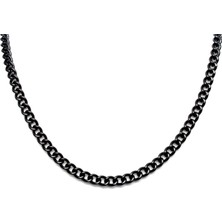 Omark Cotton Siyah Çelik Gemici Zincir Kolye