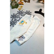Bebekler Için Pamuklu Beli ve Paçası Lastikli Kışlık Yumuşak 2\'i Tek Altlar