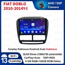 Victor Fıat DOBLO (2010-2014 Yıl)Multimedya Android Sürüm 13 Kablosuz Carplay Navigasyon 9  inç Kuantum Ekranı 8G Ram + 128GB Hafıza Çerçeve ve arka görüş kamerası ile