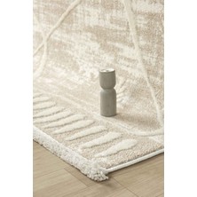 Ventura Bej Multi Shaggy Yumuşak Post Peluş Salon Oturma Odası Halısı Vnt101 100 x 200
