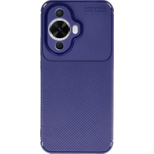 Prolysus Huawei Nova 12S Kılıf Negro Karbon Fiber Desen Silikon + Ekran Koruyucu