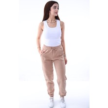 Kadın Kışlık Kalın Şardonlu 3 Iplik Jogger Eşofman Altı