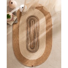 Madame Coco Janvry Oval Kilim - Bej/Krem - 90x150 Cm