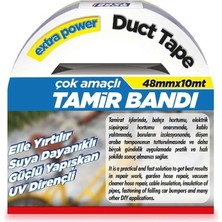 Extra Power Çok Amaçlı Suya Dayanıklı Tamir Bandı Gri 48MM*10M