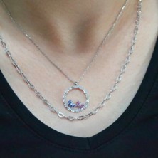 Neva Jewelry Taşlı Kelebek Kolye