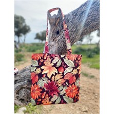 Renkli Desenli Çok Amaçlı Bez Tote/plaj/omuz Çantası