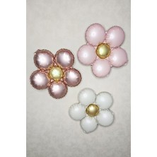 Pekshop Retro Papatya 3'lü Set Retro Renkler Papatya Balon Seti