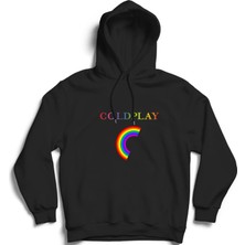 The Fame Coldplay, Rainbow, VRS02, Rock Metal Müzik Grubu Pamuklu Kapüşonlu Sweatshirt Hoodie