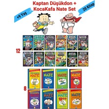 Kaptan Düşükdon 12 Kitap - Kocakafa Nate 8 Kitap 20'li Set