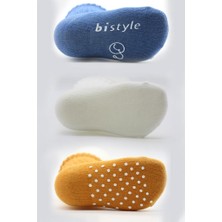 Çankaya Giyim Nessiworld Bistyle Basic Kaymaz Penye Soket Çorap 3'lü BS10107 Indigo Ekru Hardal
