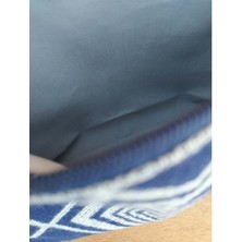Lacivert Gri Bohem Clutch