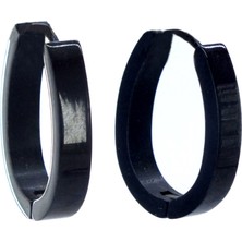 FerizZ 316L Çelik Siyah 2 CM Halka Küpe UNK-671