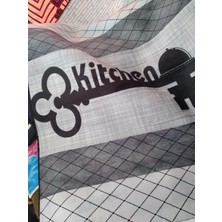 Ardizayn Kitchen Yazılı Kaymaz, Dökülmez, Taban, 80x150cm Antialerjik Mutfak Halısı