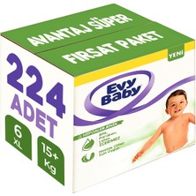 Evy Baby Bebek Bezi Beden:6 (15+kg) Ekstra Large 224 Adet Avantaj Süper Fırsat