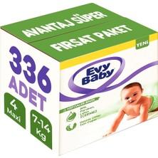 Evy Baby Bebek Bezi Beden:4 (7-14kg) Maxi 336 Adet Avantaj Süper Fırsat