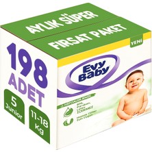 Evy Baby Bebek Bezi Beden:5 (11-18kg) Junior 198 Adet Aylık Süper Fırsat